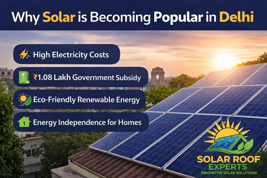 why solar is becoming popular in delhi
